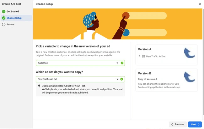 A/B testing enables you to identify the most optimized ad for your audience