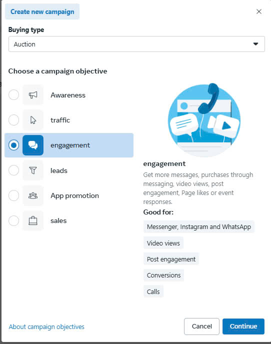 When you opt for boosting video views, your ads will be shown to users likely to click and watch your video