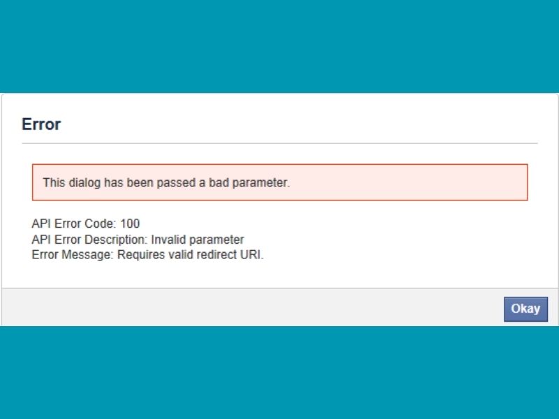 What causes Facebook Invalid Parameters? 