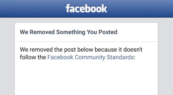 Your video could be removed due to Facebook's strict standards