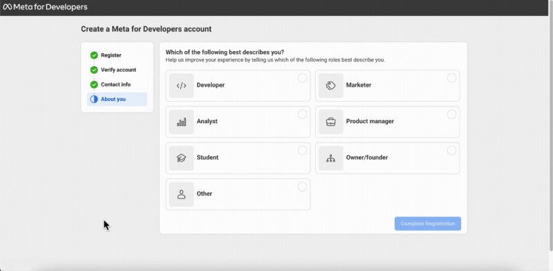 To install Facebook sdk you need a meta developer account