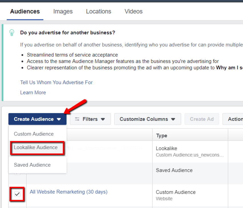 Using Lookalike Audience Feature to further expand your reach