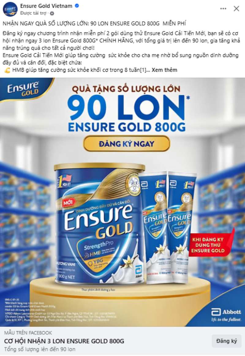 Ensure Gold Vietnam’s Leads Advertisement