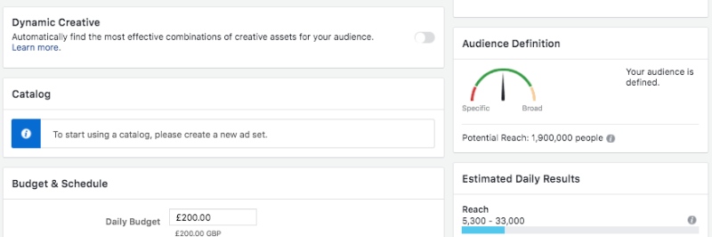 No refund if audience is too small and overspent.