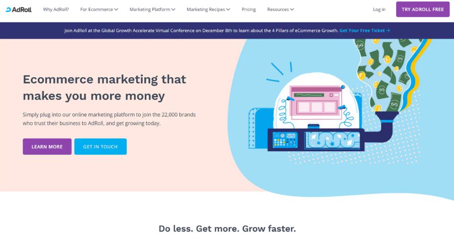 AdRoll marketing platform dashboard