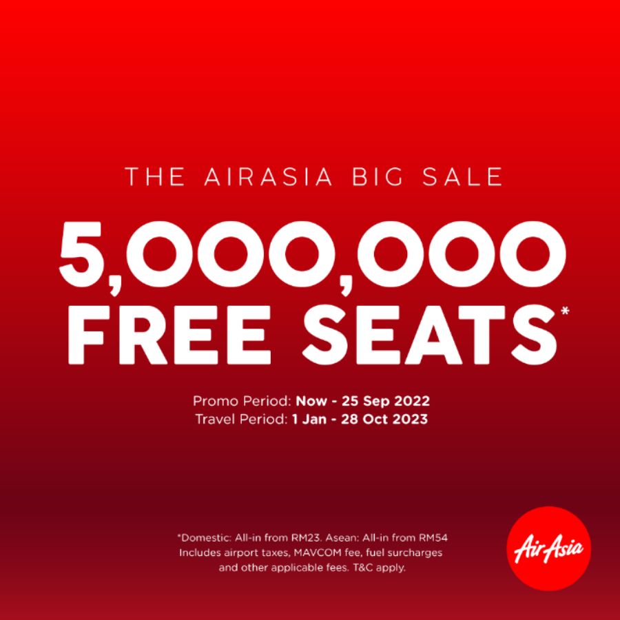 AirAsia free seats promotion ad