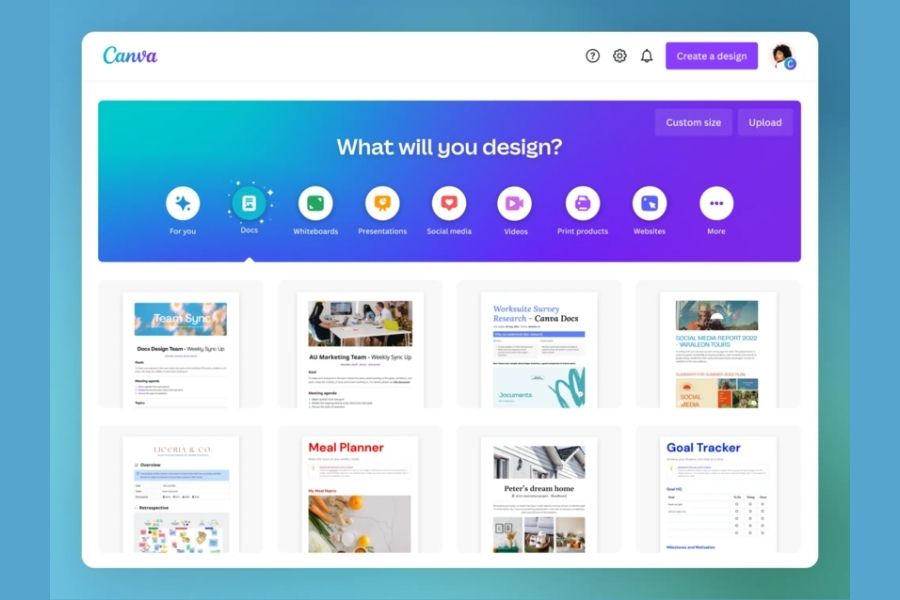 Canva Facebook ad design tool