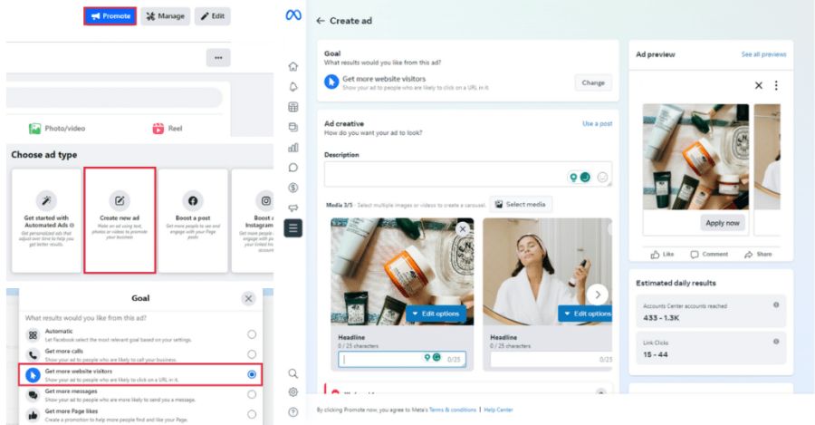 Create Facebook carousel ads guide