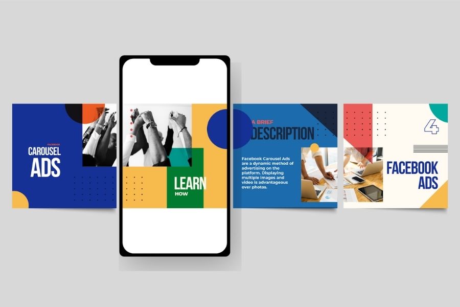 stories vertical carousel ad example