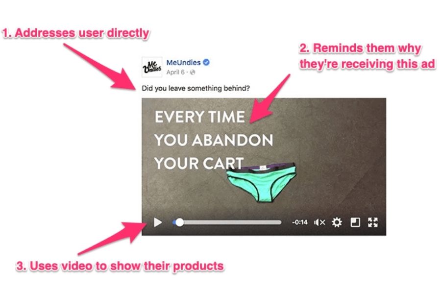 Abandoned-cart video reminder