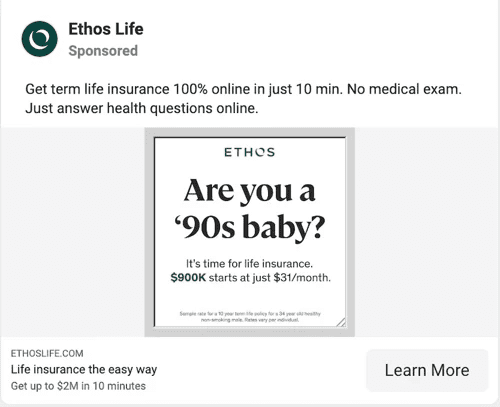 facebook ads for life insurance