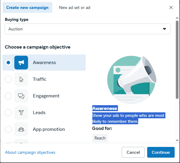 Awareness Facebook Ads strategy