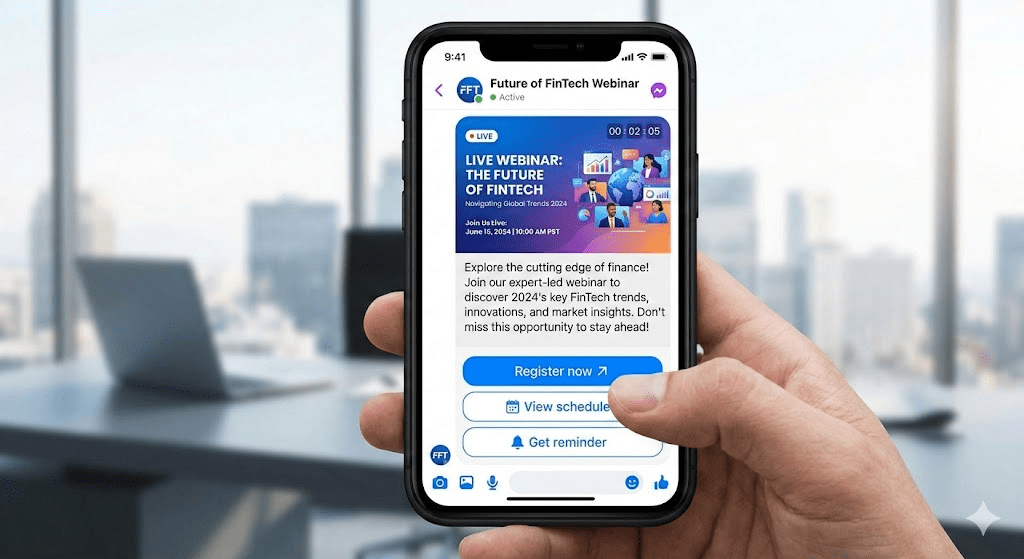 Messenger ads event signup