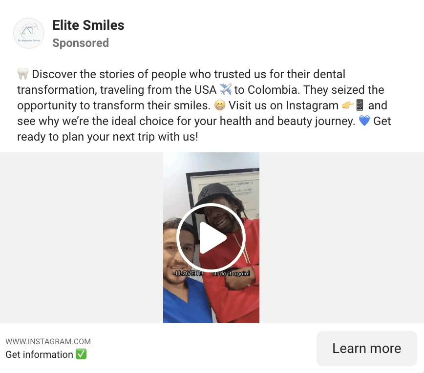 facebook ads for dental clinic