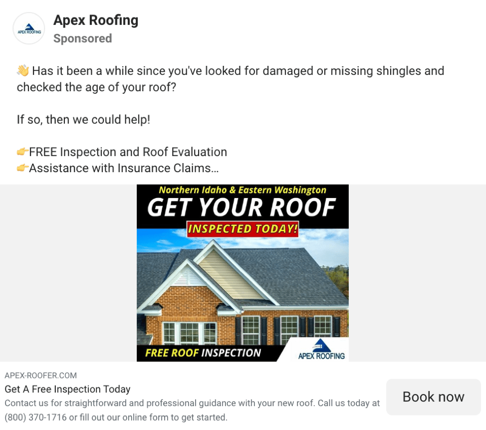 facebook ads for roofers