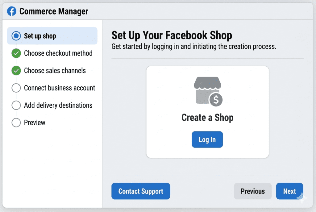 Commerce Manager shop setup
