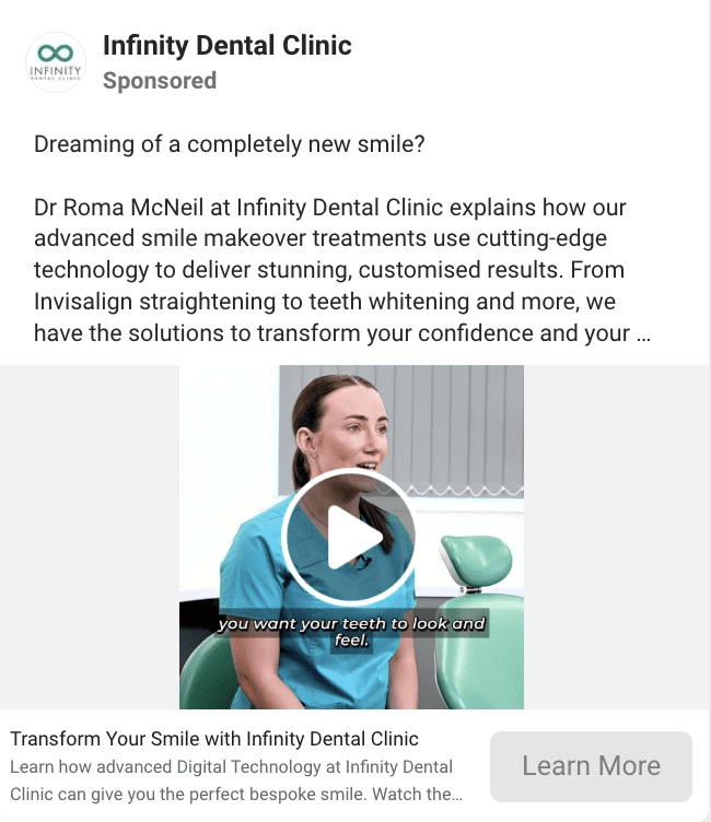 facebook ads for dental clinic