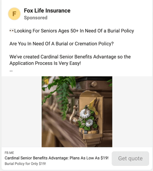 facebook ads for life insurance