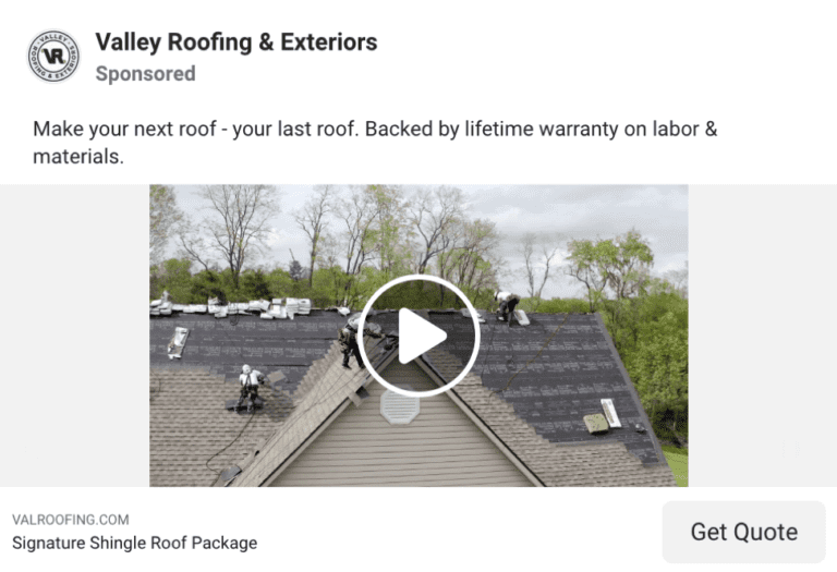 facebook ads for roofers